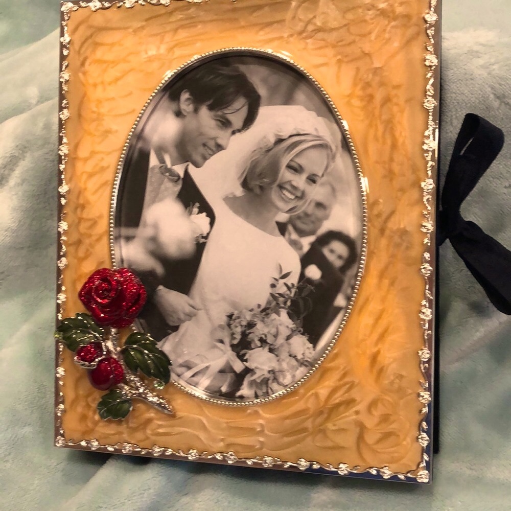 Gorgeous Enamel & Wood Box